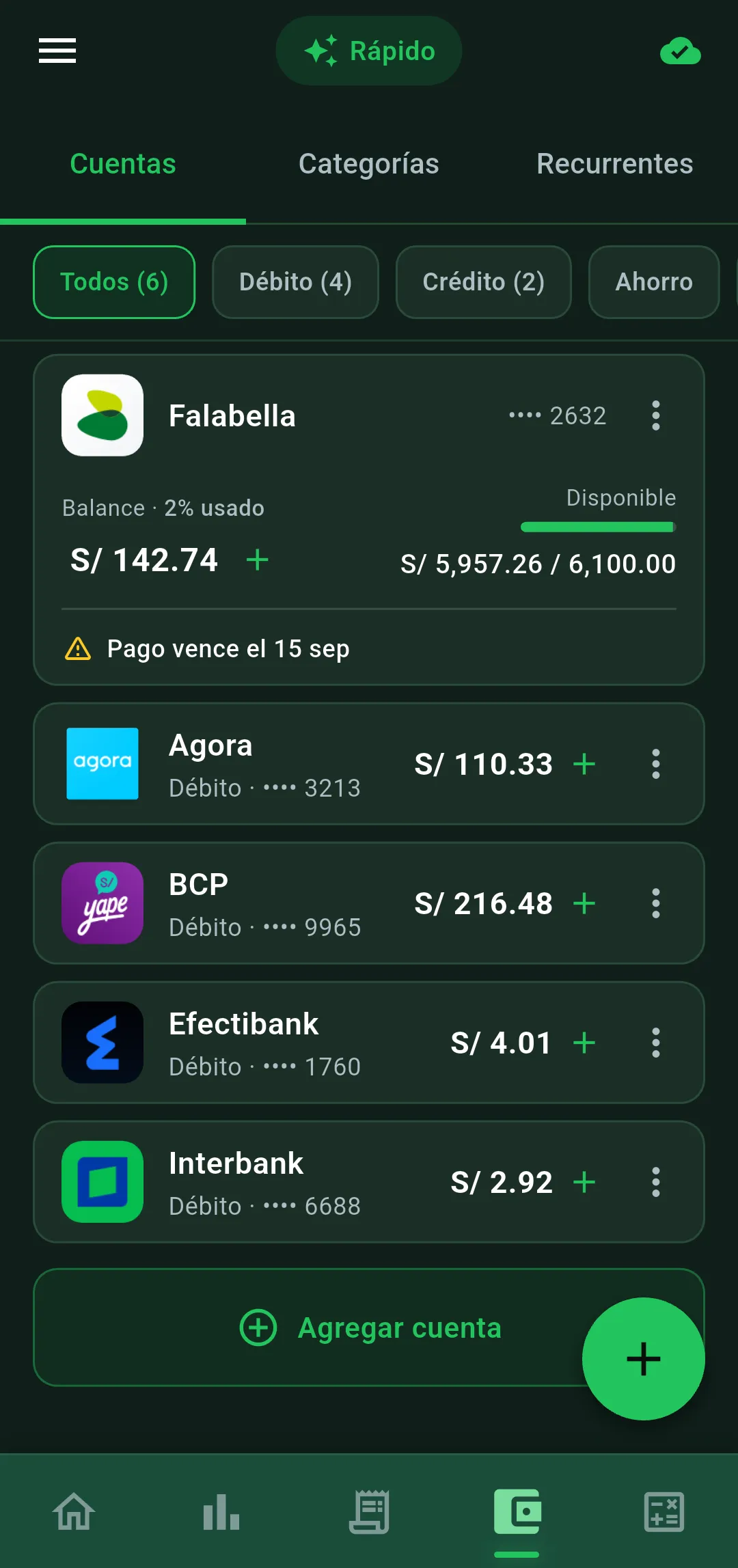 Cuentas en Vuelto: Interbank con últimos 4 dígitos 6688